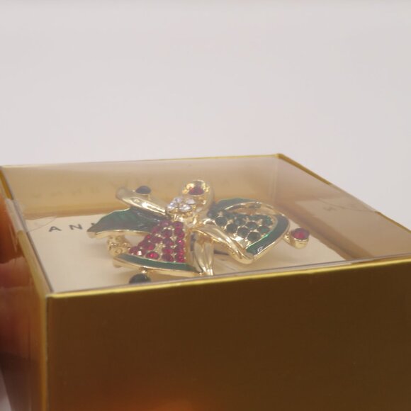Anne Klein Bells Christmas Brooch New In Box - Picture 4 of 7